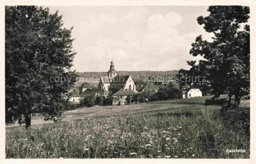 AK / Ansichtskarte Kaisheim Blick ueber die Felder zum Ort Ansicht mit Kirche