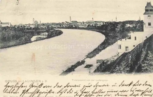 AK / Ansichtskarte Lauingen Donau Panorama Ansicht von der Ludwigsau