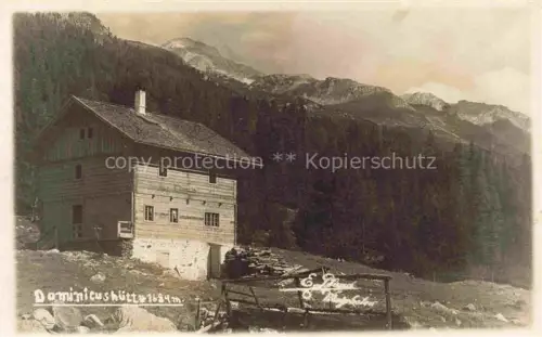 AK / Ansichtskarte Dominicushuette Dominikushuette 1800m Mayrhofen Tirol AT Berghaus Alpen