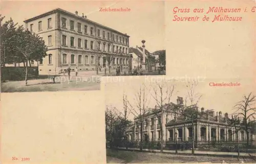 AK / Ansichtskarte Muelhausen Elsass Zeichenschule Chemieschule