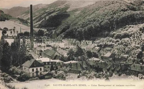 AK / Ansichtskarte Sainte-Marie-aux-Mines 68 Haut Rhin Usine Baumgartner et maisons ouvrières