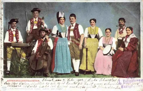 AK / Ansichtskarte Trachten  Costumes-- Appenzeller Musikinstrumente 