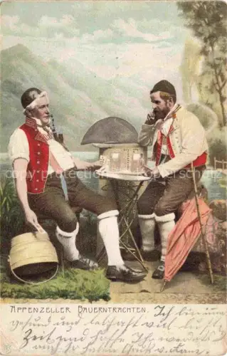 AK / Ansichtskarte Trachten  Costumes-- Appenzeller Bauerntrachten