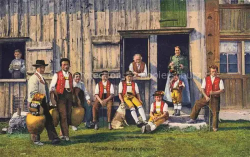 AK / Ansichtskarte Kuhglocke Appenzeller Sennen Trachten