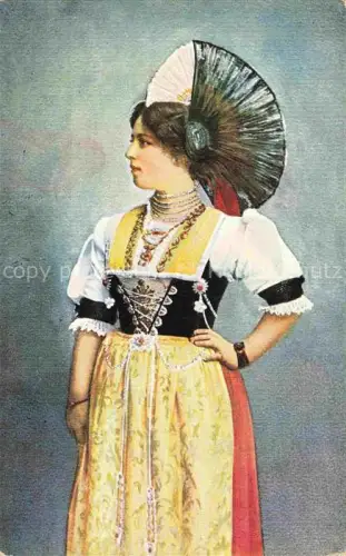 AK / Ansichtskarte Trachten  Costumes-- Appenzellerin Festtracht 