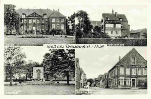 AK / Ansichtskarte Drensteinfurt Schloss Krankenhaus Ehrenmal Muehlenstrasse Gaststaette Westdeutscher Hof