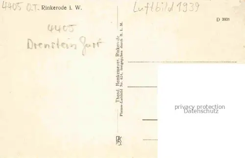 AK / Ansichtskarte Rinkerode Fliegeraufnahme