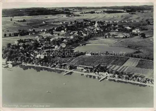 AK / Ansichtskarte Chieming Chiemsee Fliegeraufnahme