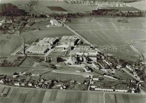 AK / Ansichtskarte Bobingen Augsburg Bayern Industriegelaende Fliegeraufnahme