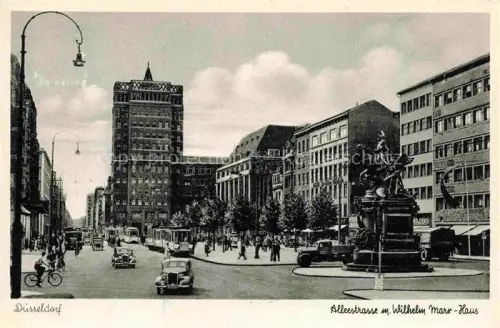 AK / Ansichtskarte DuessELDORF  CITY Alleestrasse mit Wilhelm-Marx-Haus Denkmal