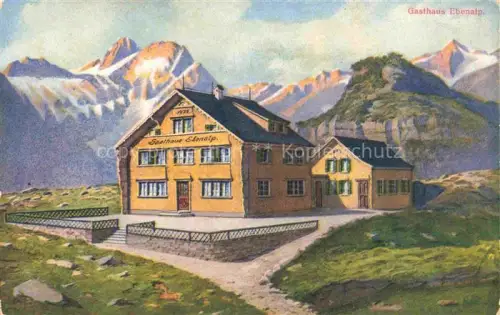 AK / Ansichtskarte Ebenalp 1641m Saentis Appenzell AI Berggasthaus Appenzeller Alpen Kuenstlerkarte