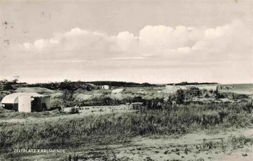 AK / Ansichtskarte Karlsminde Waabs Eckernfoerde Schleswig-Holstein Zeltplatz am Strand