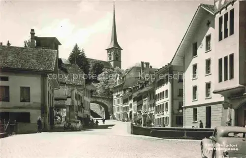 AK / Ansichtskarte BURGDORF BE Metzgergasse Blick zur Kirche