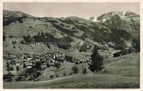 AK / Ansichtskarte Lenk Simmental BE Panorama Blick gegen Wildstrubel Berner Alpen