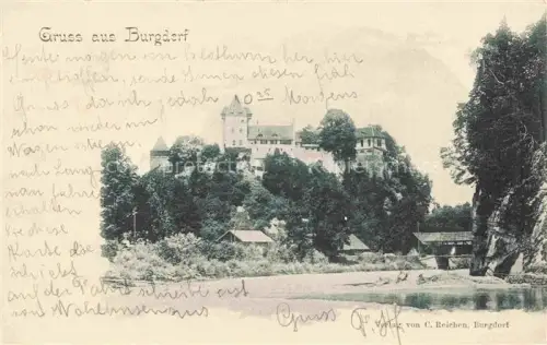 AK / Ansichtskarte BURGDORF BE Blick zum Schloss