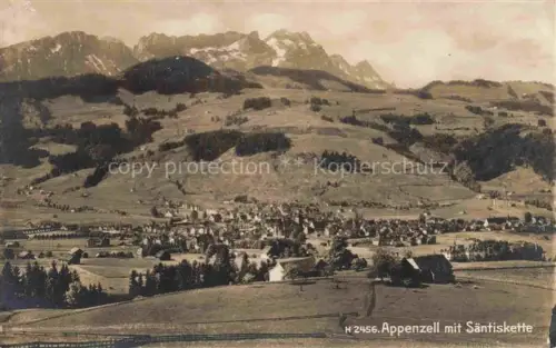 AK / Ansichtskarte Appenzell-Stadt IR Panorama Blick gegen Saentiskette Appenzeller Alpen