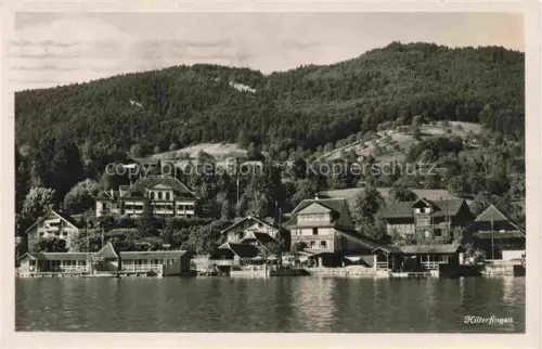 AK / Ansichtskarte Hilterfingen Thunersee BE Ansicht vom See aus