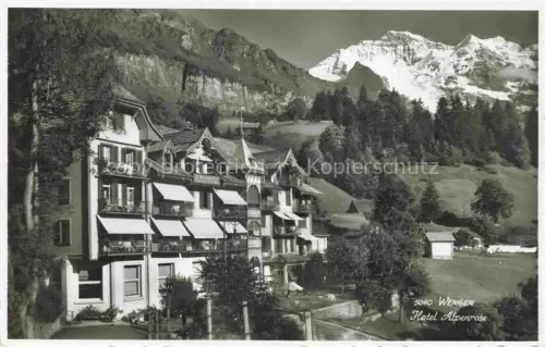 AK / Ansichtskarte Wengen  BE Hotel Alpenrose Berner Alpen