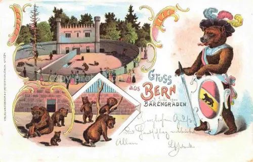AK / Ansichtskarte BERN BE Baerengraben Litho