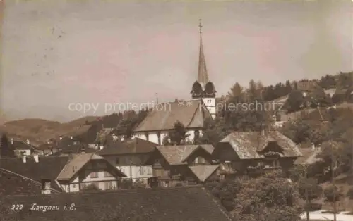 AK / Ansichtskarte Langnau  Emmental BE Teilansicht mit Kirche