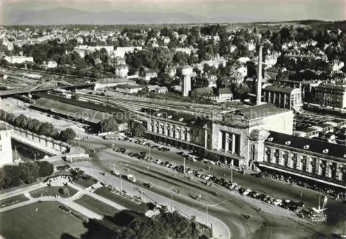 AK / Ansichtskarte MULHOUSE Muehlhausen 68 Haut-Rhin La Gare et le Quartier Résidentiel vue aérienne