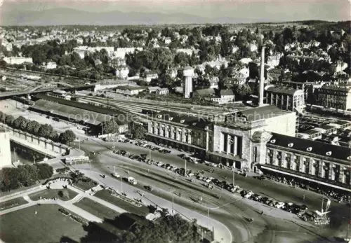 AK / Ansichtskarte MULHOUSE Muehlhausen 68 Haut-Rhin La Gare et le Quartier Résidentiel vue aérienne
