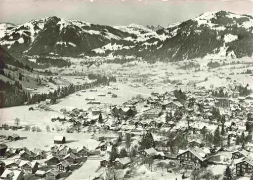 AK / Ansichtskarte Gstaad Saanen BE Fliegeraufnahme