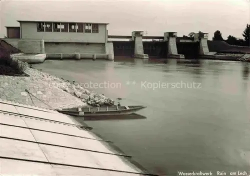 AK / Ansichtskarte Rain Lech Bayern Wasserkraftwerk