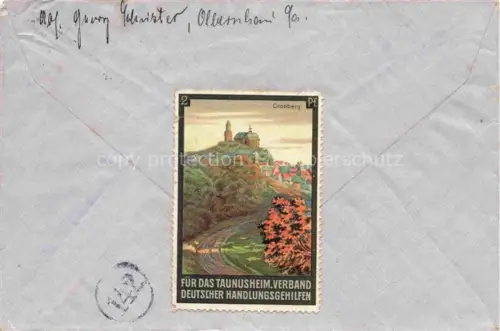 AK / Ansichtskarte Cronberg Kronberg Taunus Hessen Schloss Cronberg Briefmarke