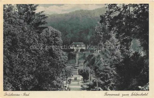 AK / Ansichtskarte Brueckenau Bad Promenade zum Schlosshotel