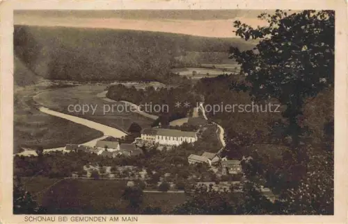 AK / Ansichtskarte Schoenau Gemuenden Main-Spessart Bayern Panorama