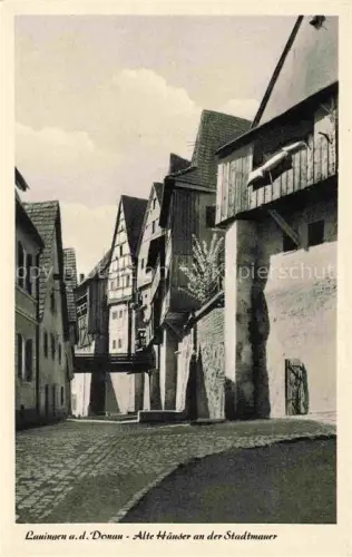 AK / Ansichtskarte Lauingen Donau Alte Haeuser an der Stadtmauer