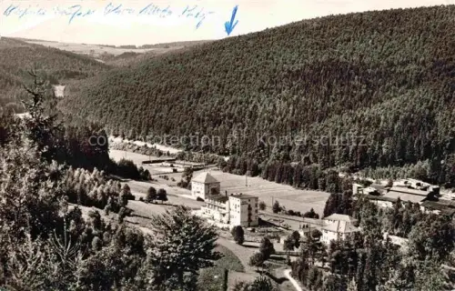 AK / Ansichtskarte Heigenbruecken Aschaffenburg Bayern Hotel St Hubertus Blick ins Lohrbachtal