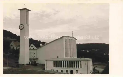 AK / Ansichtskarte Gemuenden  Main-Spessart Bayern Kolpinghaus und Dreifaltigkeitskirche