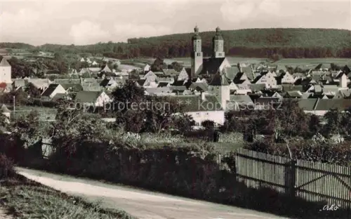 AK / Ansichtskarte Wemding Bayern Panorama Kirche