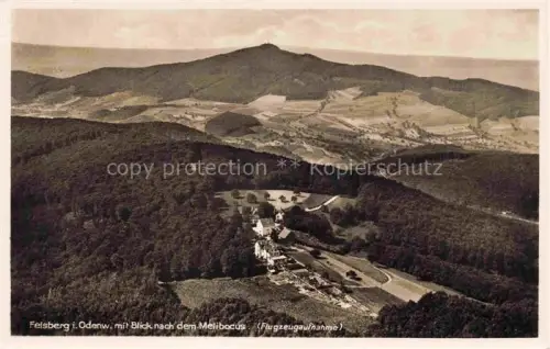 AK / Ansichtskarte Felsberg Odenwald Fliegeraufnahme mit Blick nach dem Melibocus