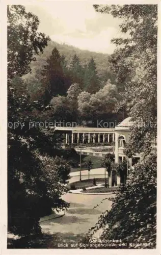 AK / Ansichtskarte Schlangenbad Taunus Hessen Blick auf Schlangenquelle und Kolonnade