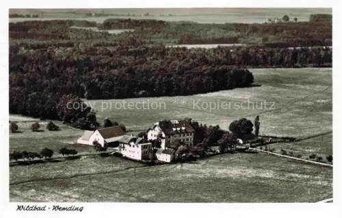 AK / Ansichtskarte Wemding Bayern Schwefel und Stahlbad Fliegeraufnahme