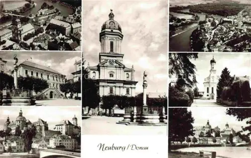 AK / Ansichtskarte Neuburg  Donau Bayern Kloster Kirche Teilansichten Donaupartie