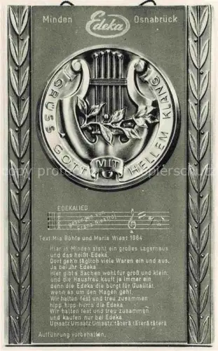 AK / Ansichtskarte Minden  Westfalen Weser NRW EDEKA Edeka-Lied