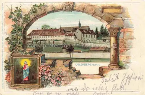 AK / Ansichtskarte Reiningen Reiningue Mulhouse 68 Haut-Rhin Abtei Oelenberg Heiligenbild Ave Maria Kuenstlerkarte