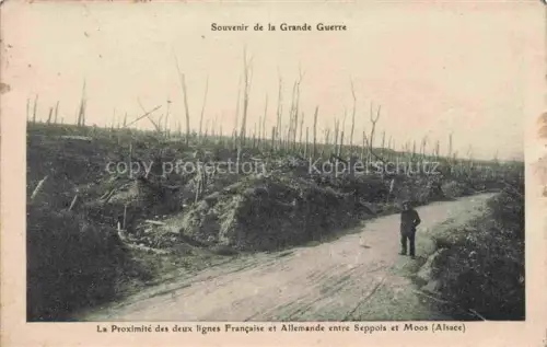 AK / Ansichtskarte Seppois-le-Bas Niedersept Altkirch 68 Haut-Rhin Proximité des deux lignes Francaise et Allemande entre Seppois et Moos Grande Guerre