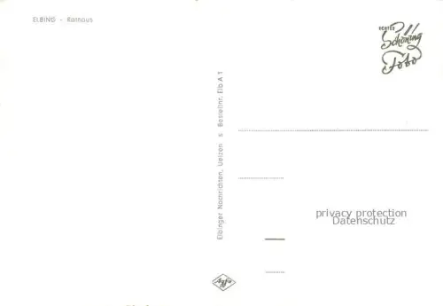 AK / Ansichtskarte Elbing ELBLAG PL Stadtzentrum Rathaus