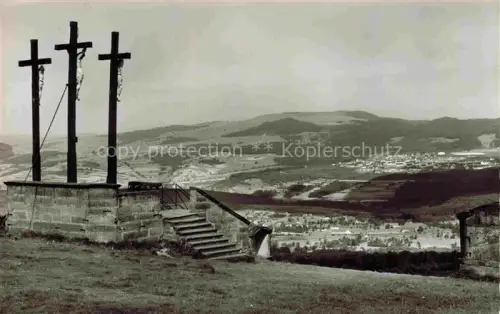 AK / Ansichtskarte Kreuzberg  932m Rhoen Kloster Bischofsheim Blick auf Wildflecken