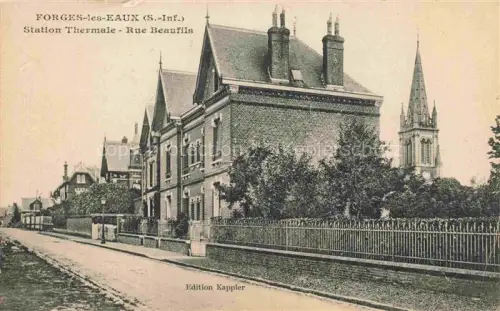 AK / Ansichtskarte Forges-les-Eaux Dieppe 76 Seine-Maritime Station Thermale Rue Beaufils Feldpost