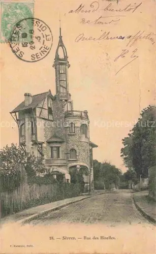 AK / Ansichtskarte Sevres Boulogne-Billancourt 92 Hauts-de-Seine Rue des Binelles