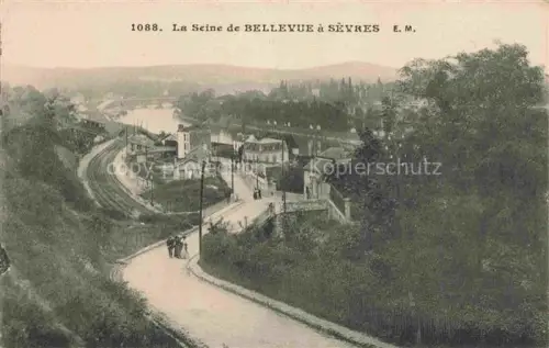 AK / Ansichtskarte Sevres Boulogne-Billancourt 92 Hauts-de-Seine Vue panoramique la Seine de Bellevue