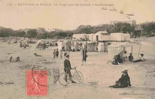 AK / Ansichtskarte Saint-Georges-de-Didonne ROYAN 17 Charente-Maritime La plage sour les cabines