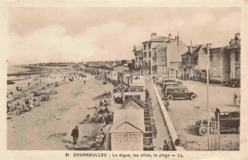 AK / Ansichtskarte Courseulles-sur-Mer CAEN 14 Calvados La digue les villas et la plage