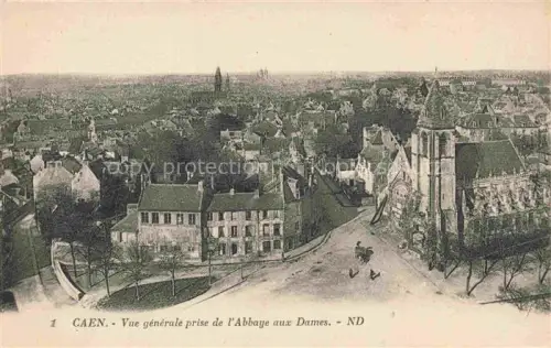 AK / Ansichtskarte CAEN 14 Calvados Vue générale prise de l'Abbaye aux Dames